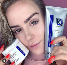 Load image into Gallery viewer, Photo of the Naven twins with the KD Glycolic Acid Cleanser and Brightening Pads for Special Areas
